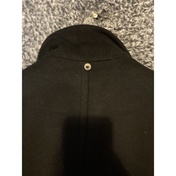 Ralph Lauren Womans 16 Long Wool Winter Coat Plus Size Single Breasted Black XL - Picture 7 of 14
